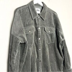 Zara Gray Corduroy Jacket